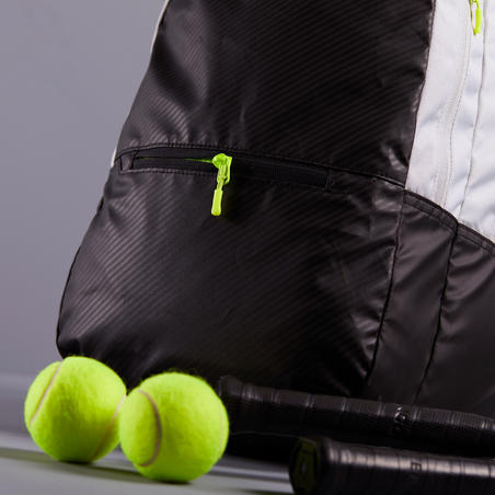 SAC A DOS TENNIS ARTENGO 500 BP NOIR GRIS CLAIR