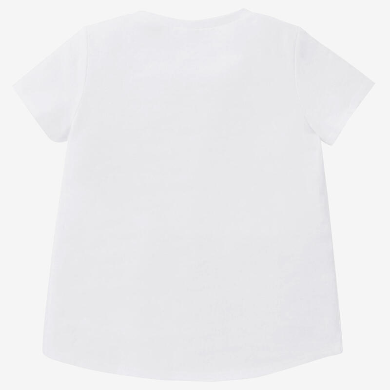 Basic T-shirt voor peuters en kleuters katoen wit