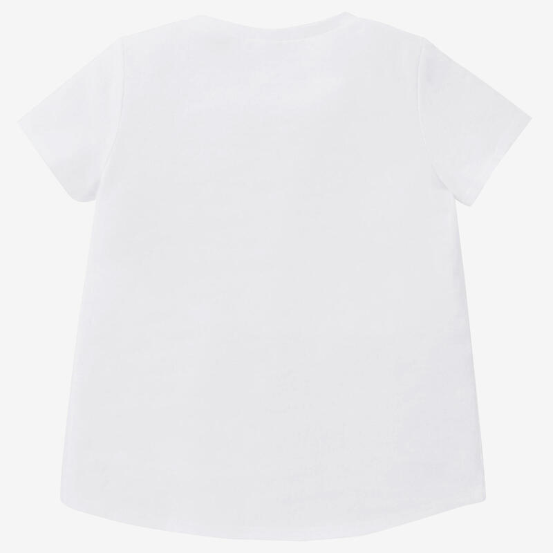 T-Shirt Básica de Ginástica de Bebé em Algodão Branco