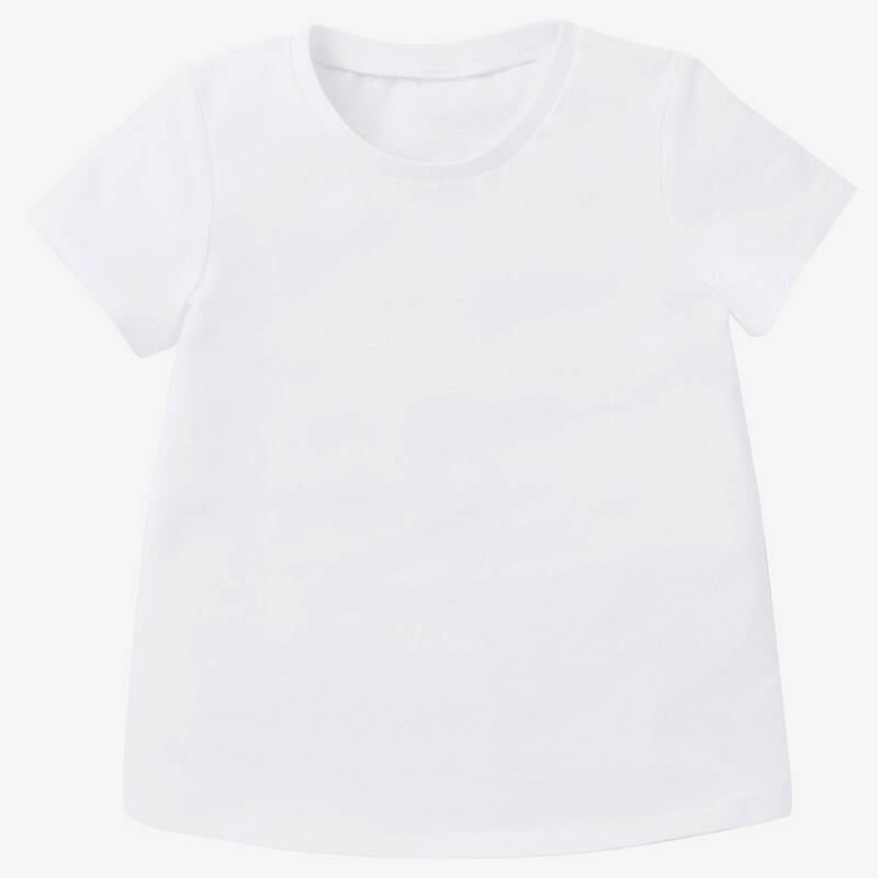 Camiseta de colegio manga corta para Niños Domyos 100 blanco - Decathlon