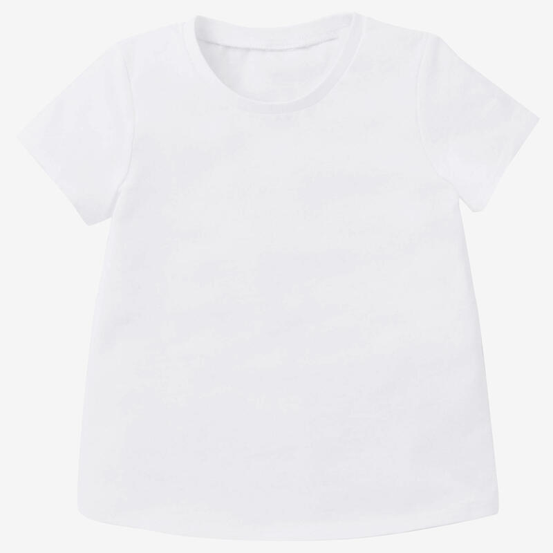 Basic T-shirt voor peuters en kleuters katoen wit