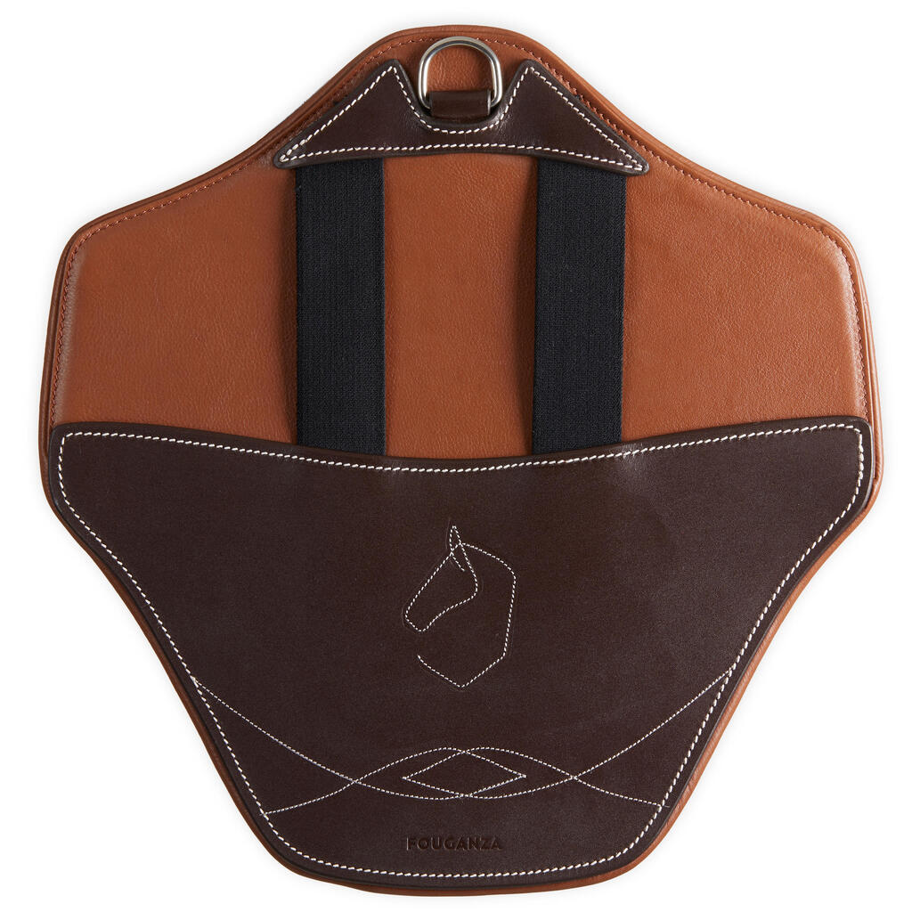 Removable Horse Riding Bib for Horses 500 - Brown