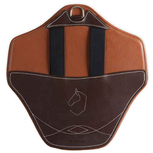 
      Removable Horse Riding Bib for Horses 500 - Brown
  