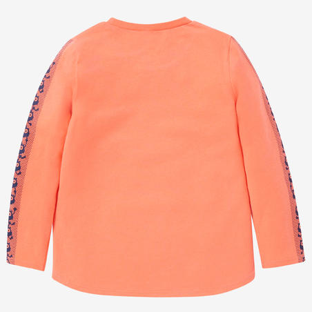 Narandžasta sportska majica dugih rukava 100 za decu