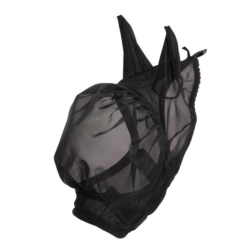 Maschera antimosche equitazione 500 pony nero