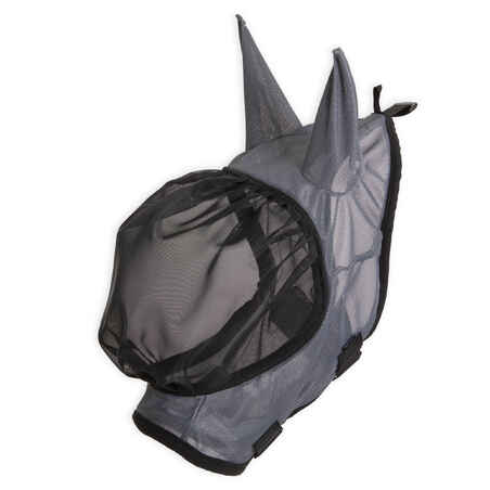 Horse Riding Fly Mask for Horse and Pony 500 - Grey