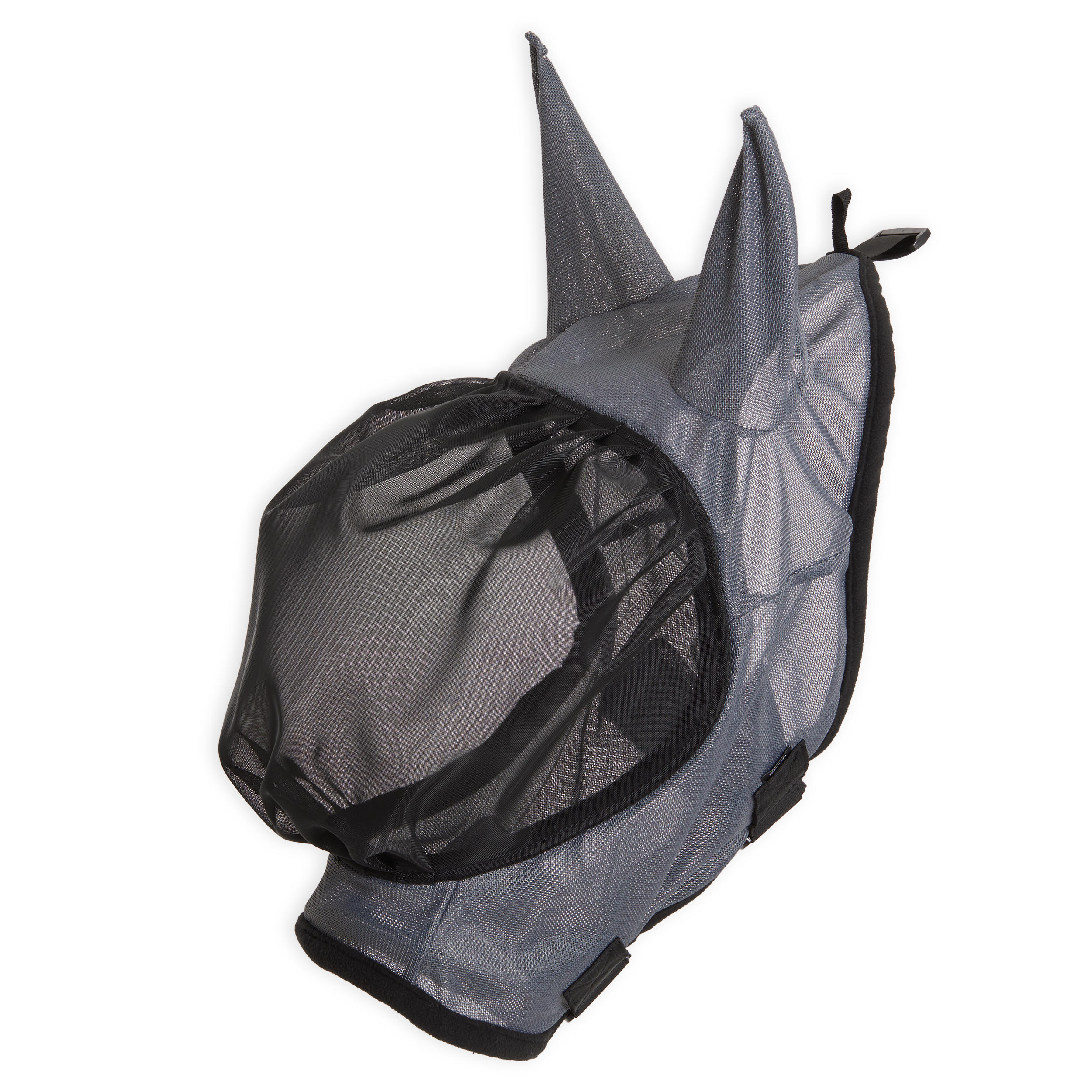 Horse Riding Fly Mask for Horse and Pony 500 - Grey 1/6
