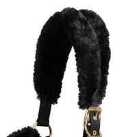 Horse Riding Synthetic Sheepskin Halter for Horse - Black