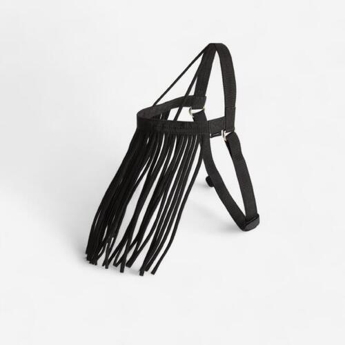 Frontal anti-mouche de pré équitation cheval noir