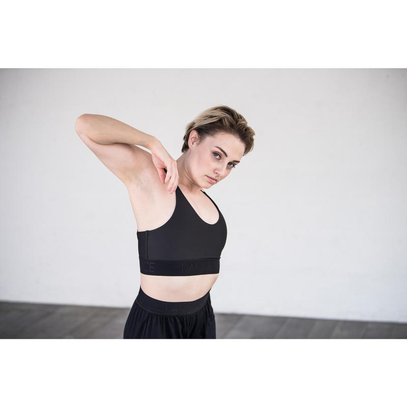 black dance sports bra