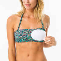 Bandeau swimsuit top LAURA FOLY with removable padded cups