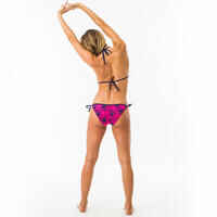 Bikini-Hose Damen seitlich gebunden Sofy Wako rosa/dunkelblau