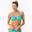 Haut de maillot de bain femme triangle coulissant MAE TURQUOISE