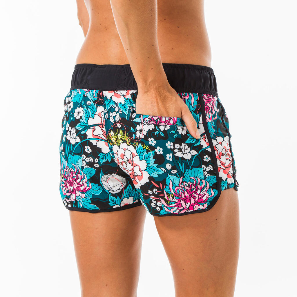 Women's boardshorts with elastic waistband and drawstring TINI BOTAN