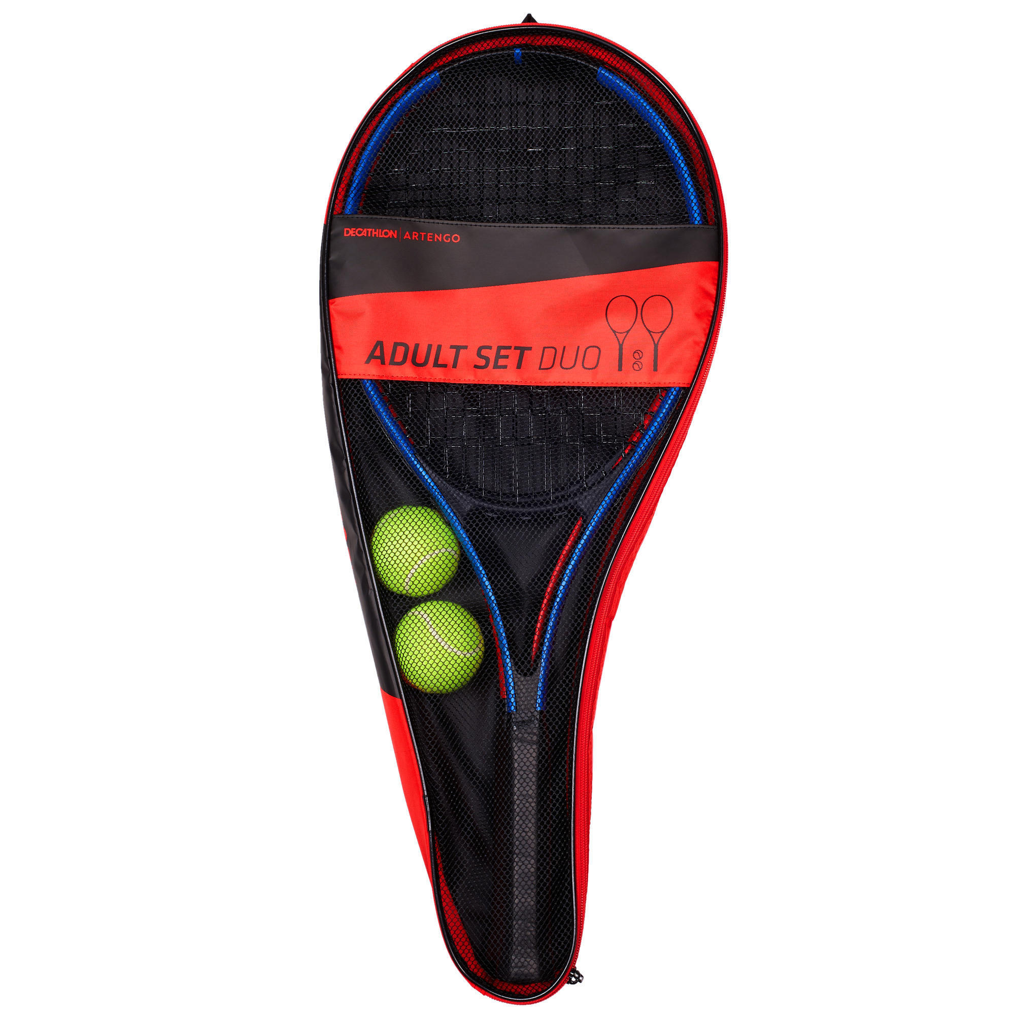 SET TENNIS ADULTE DUO 2 RAQUETTES 2 BALLES 1 HOUSSE ARTENGO Decathlon