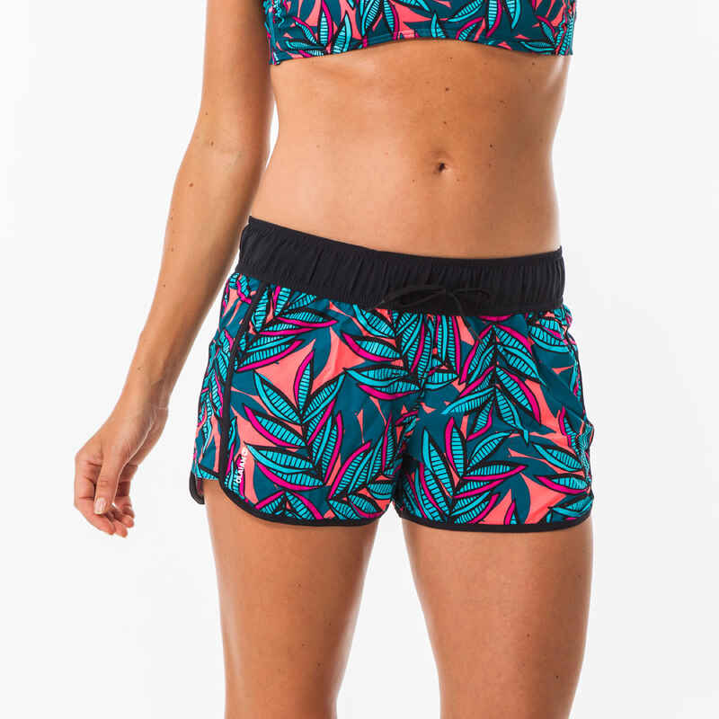 Women's boardshorts with elastic waistband and drawstring TINI WAKU