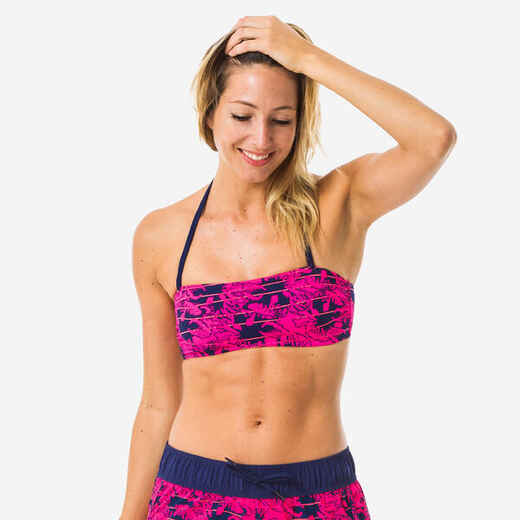 
      Bikini-Oberteil Damen Bandeau Lori Wako rosa/dunkelblau
  