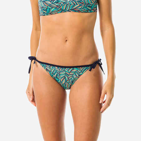 Panty de bikini para surf ajustable para mujer Olaian Foly turquesa