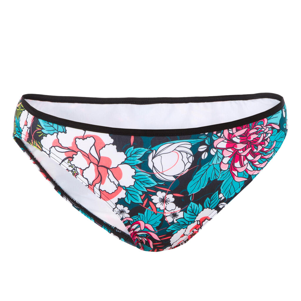 Bikini-Hose Damen Nina Tomei schwarz/rosa