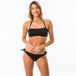 Bandeau swimsuit top LAURA BLACK with removable padded cups