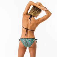 Top bikini Mujer surf triángulo verde azul marino estampado