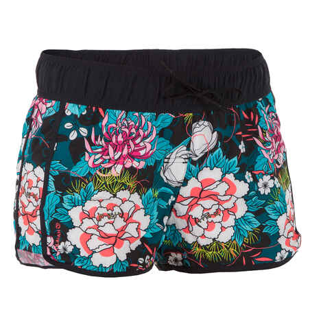 Women's boardshorts with elastic waistband and drawstring TINI BOTAN