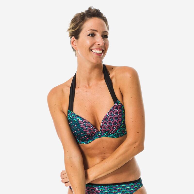 Haut de maillot de bain femme push up avec coques fixes ELENA JIU