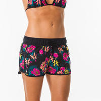 Boardshort surf femme TINI TOMEI avec ceinture élastiquée et cordon de serrage