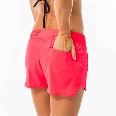 Women's boardshorts with elastic waistband and drawstring TINI CORAIL