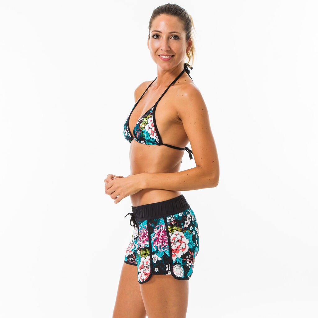 Women's boardshorts with elastic waistband and drawstring TINI BOTAN