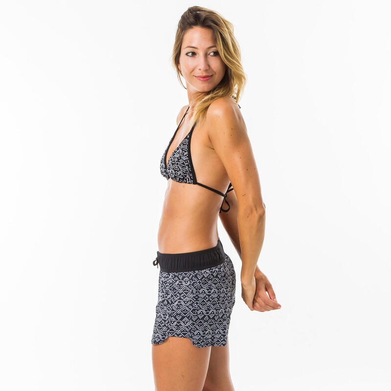 Top bikini Mujer surf triángulo negro