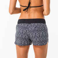 Women's boardshorts with elastic waistband and drawstring TINI ETHNI