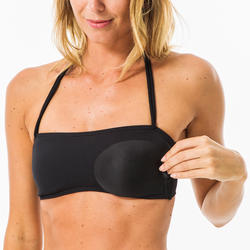 Bikiniöverdel i bandeau-modell med uttagbara inlägg LAURA svart
