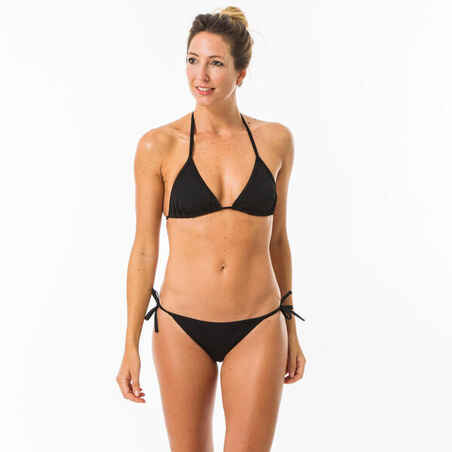 MAE WOMEN'S SLIDING TRIANGLE SWIMSUIT TOP WITH PADDED CUPS - BLACK