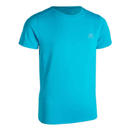 Tee shirt enfant d'athlétisme AT 100 bleu turquoise
