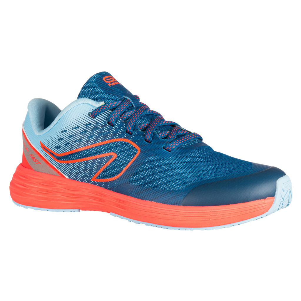 AT 500 KIPRUN FAST CHILDREN'S ATHLETICS SHOES - LIGHT BLUE/NEON RED