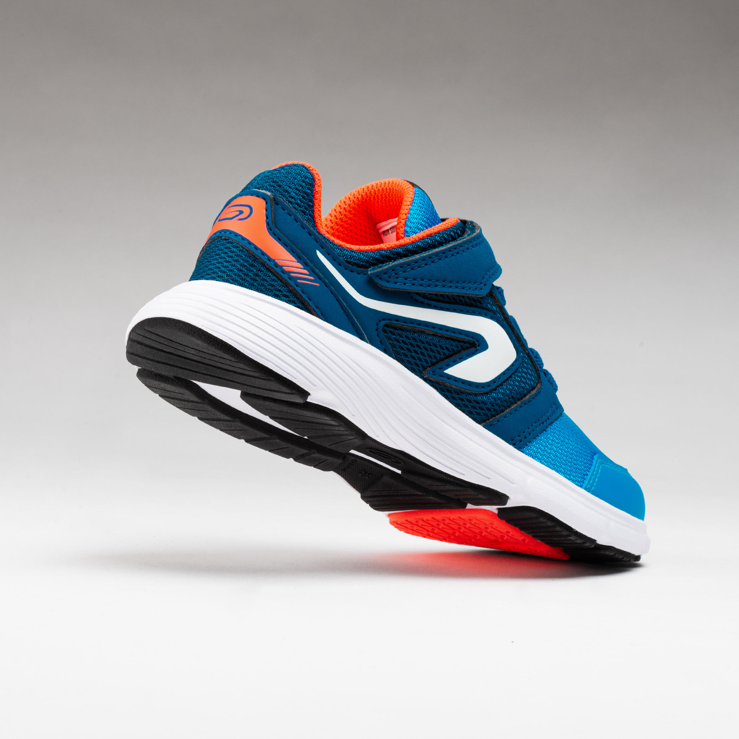 RUN SUPPORT CHILDREN'S RIP-TABS - BLUE/NEON CORAL 3/6