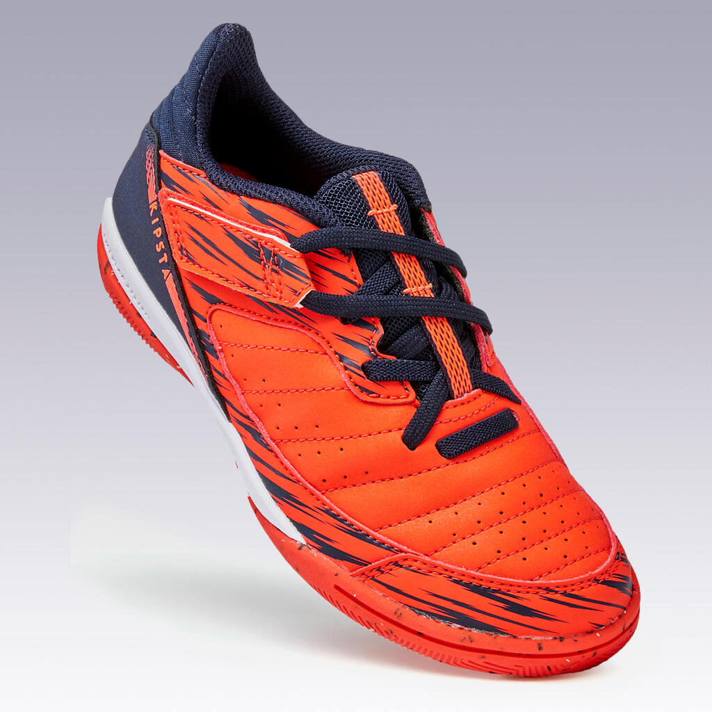 Hallenschuhe Futsal Eskudo 500 Kinder rot