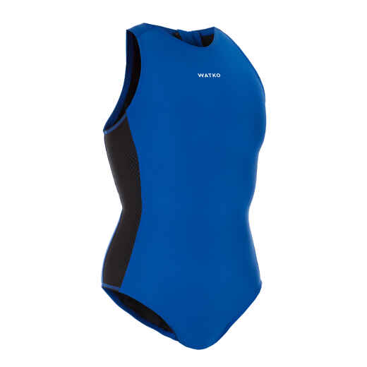 
      WOMEN'S ONE-PIECE WATER POLO SWIMSUIT - PLAIN BLUE
  