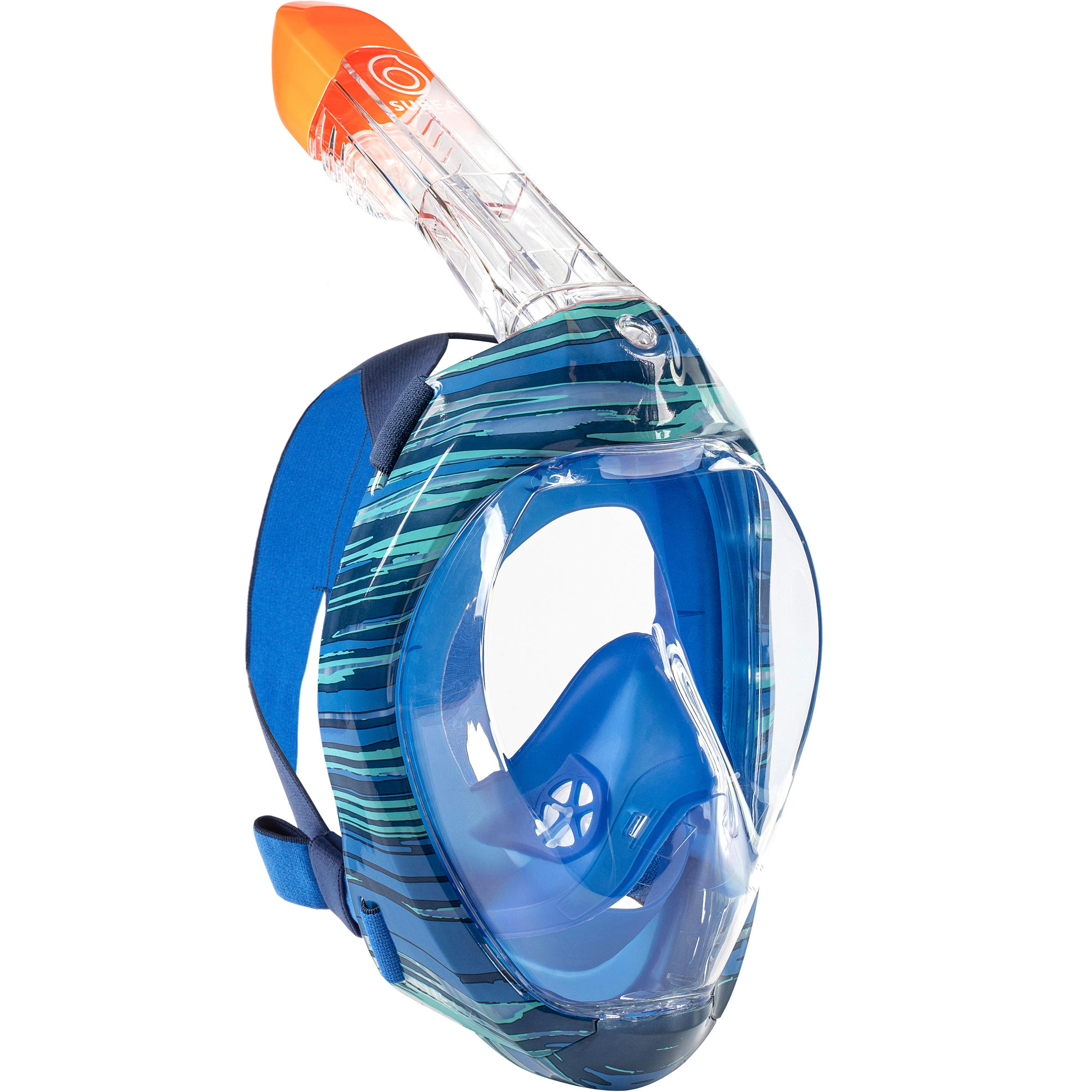 Mască Easybreath Snorkeling la Suprafață 500 Sweel Albastru