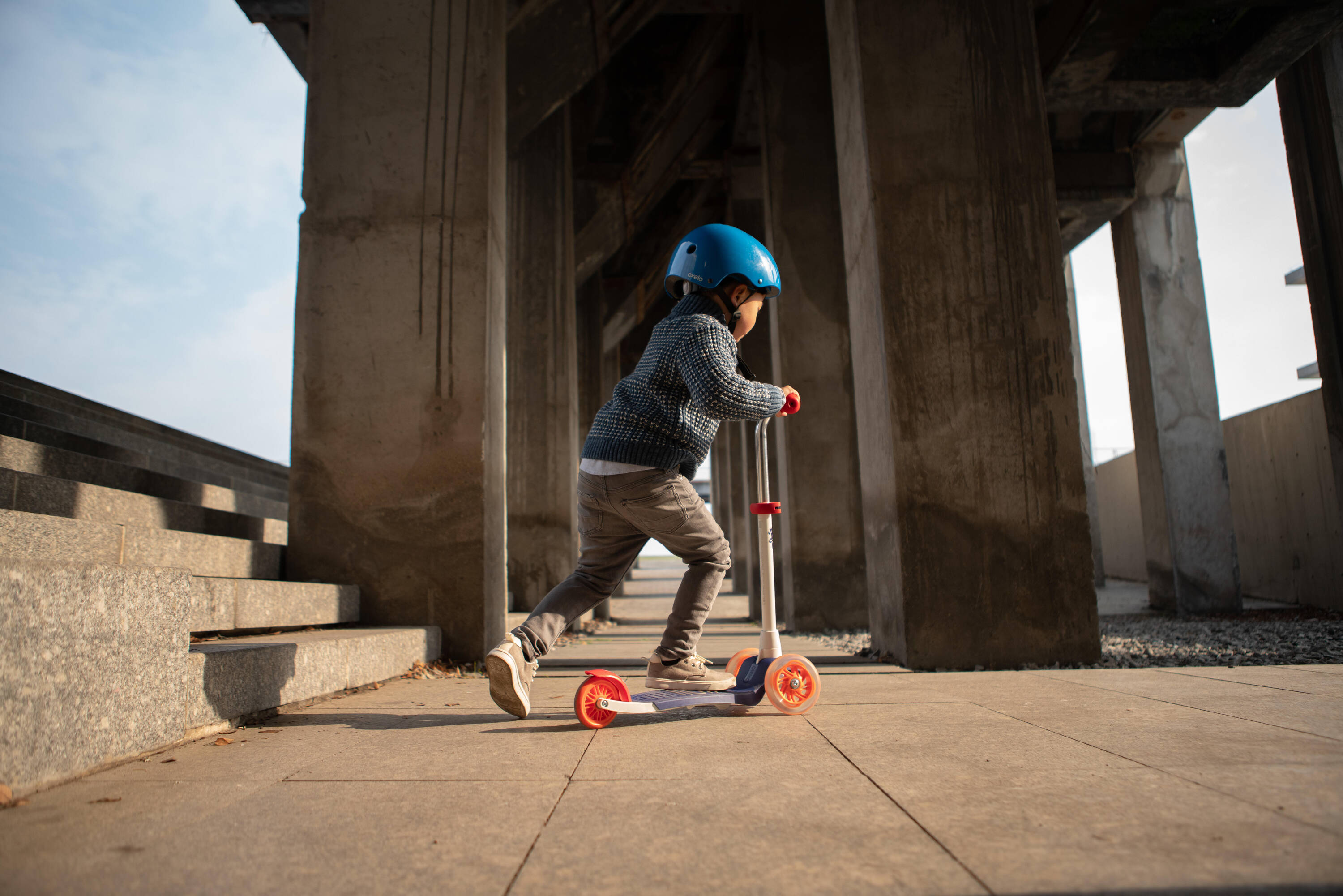 Kids' Scooter B1 500 - Blue/Red -  4
