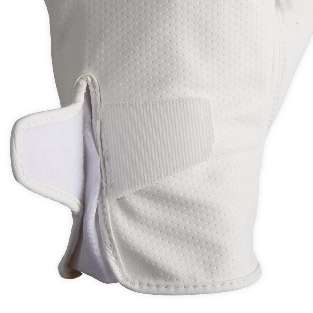 Gants équitation femme 500 blanc