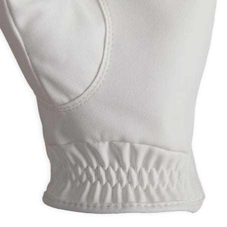 Жіночі рукавички 500 для кінного спорту - Білі