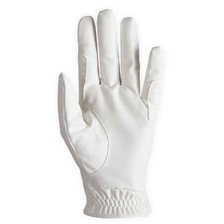 Women's Horse Riding Gloves 500 - White