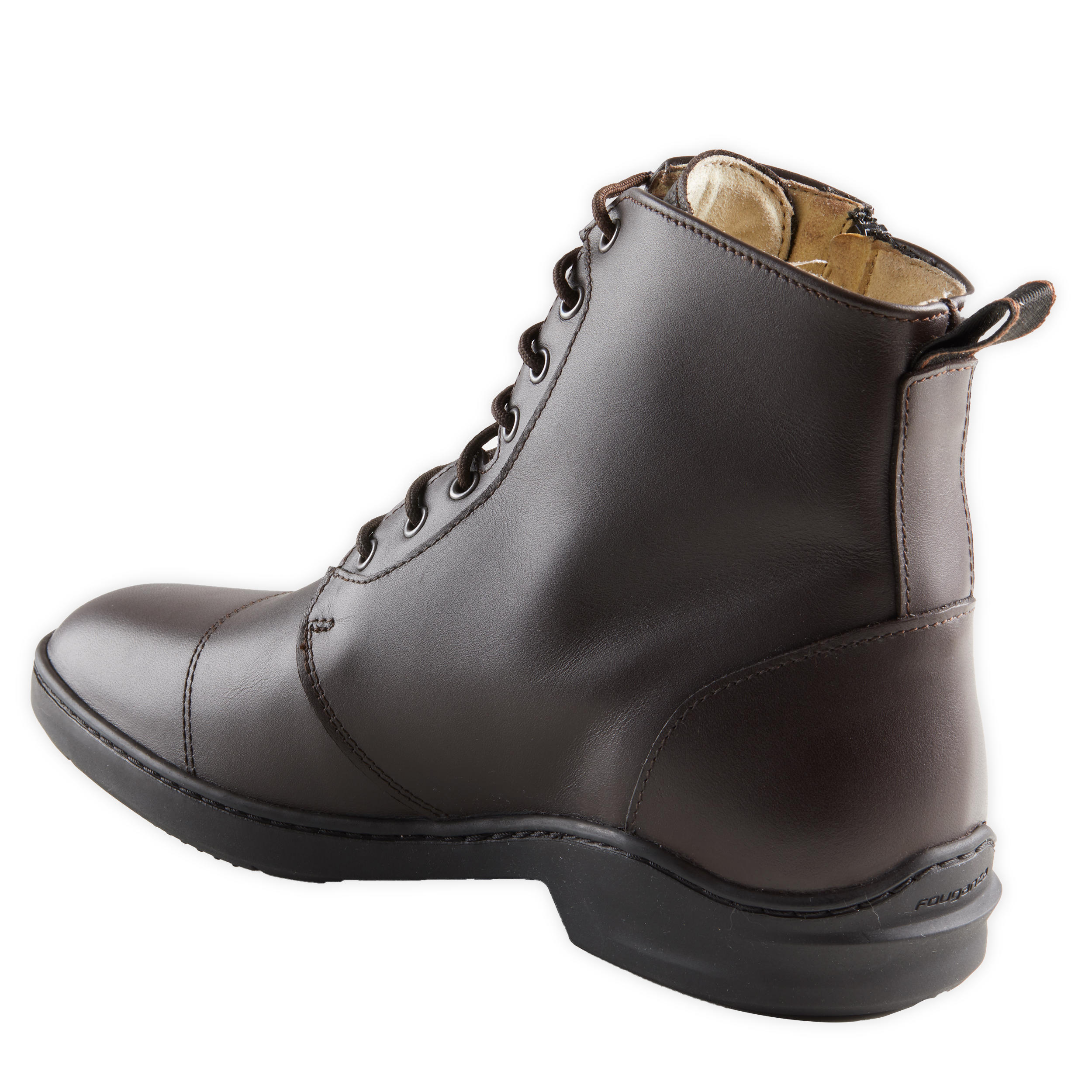 Adult Horse Riding Lace-up Leather Jodhpur Boots 560 - Brown 3/9