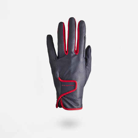 Women's Horse Riding Gloves 500 - Navy/Raspberry