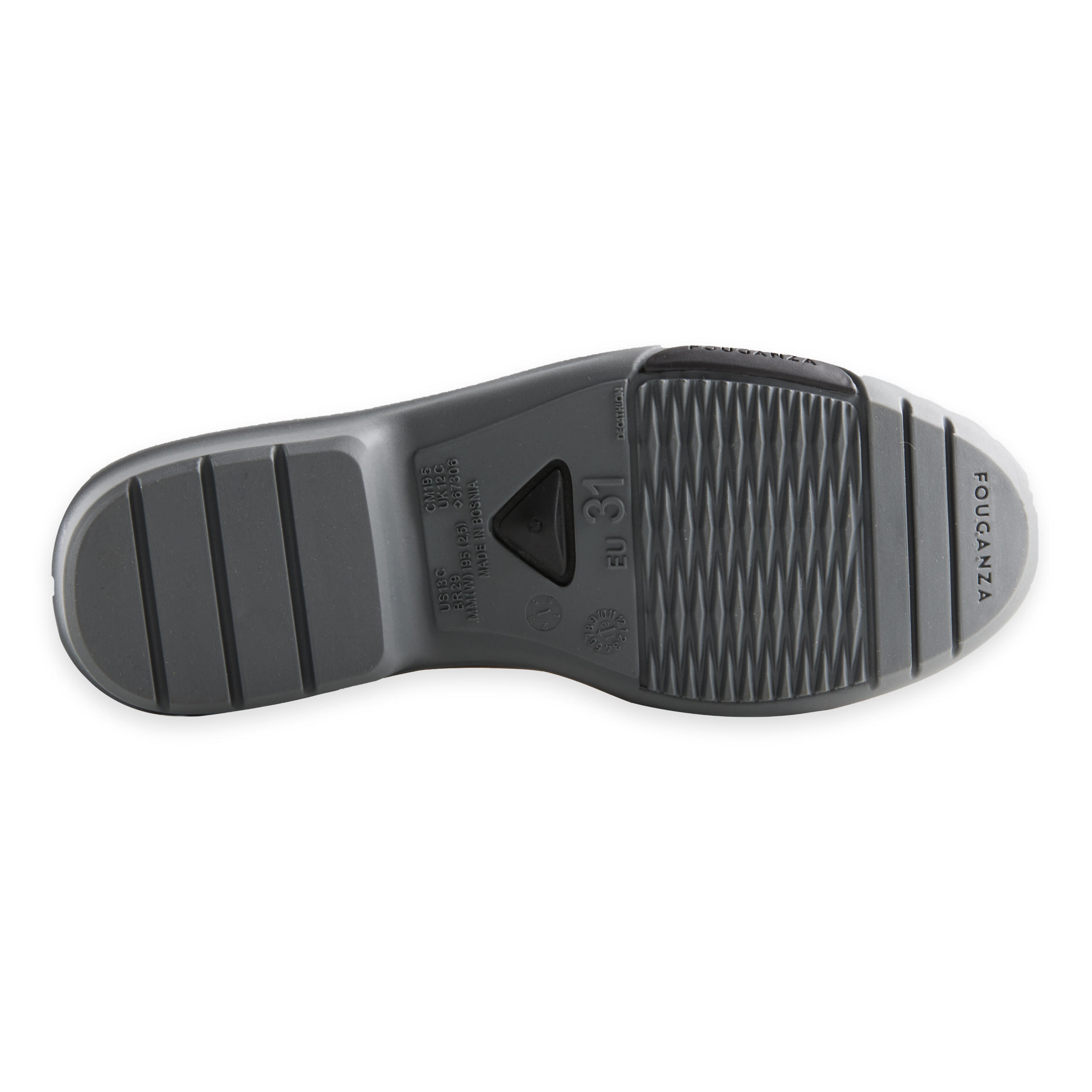 Boots d'équitation enfant - 100 noir/gris - FOUGANZA