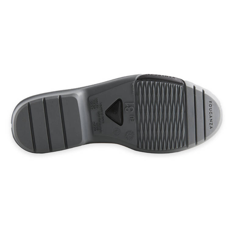 Kids' Horse Riding Boots 100 Black/Grey Decathlon