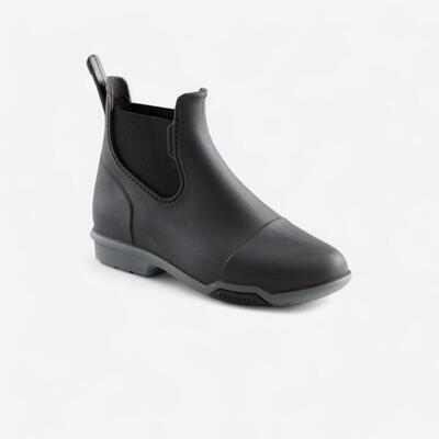 Jodhpurs voor kinderen 100 zwart/grijs