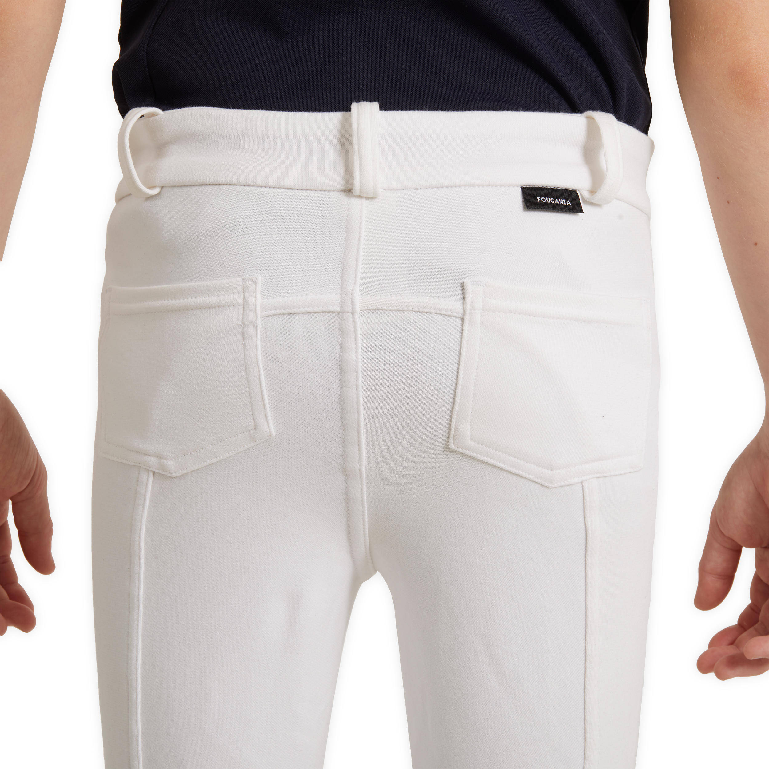 Kids Horse Riding Show Jodhpurs 100 White -  5